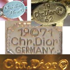 christian dior hallmarks|dior jewelry marks.